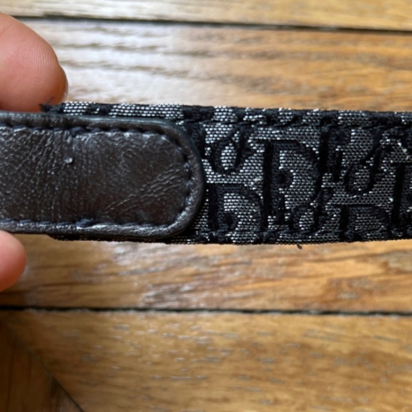 Christian Dior totter pattern belt in black & chrome - Picture 4 of 6